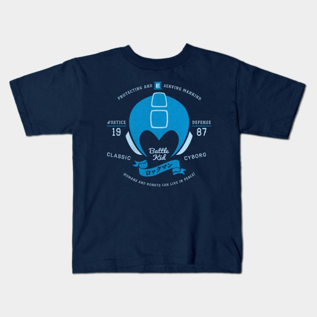 Battle Kid Distressed Kids T-Shirt by machmigo